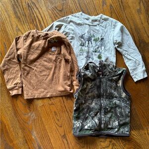 Long sleeve Carhartt bundle with fleece camo vest